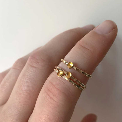 strut jewelry petite citrine stacking ring 14k gold fill