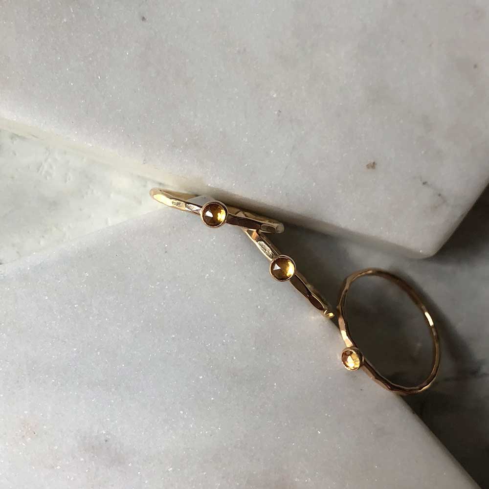 strut jewelry petite citrine stacking ring 14k gold fill
