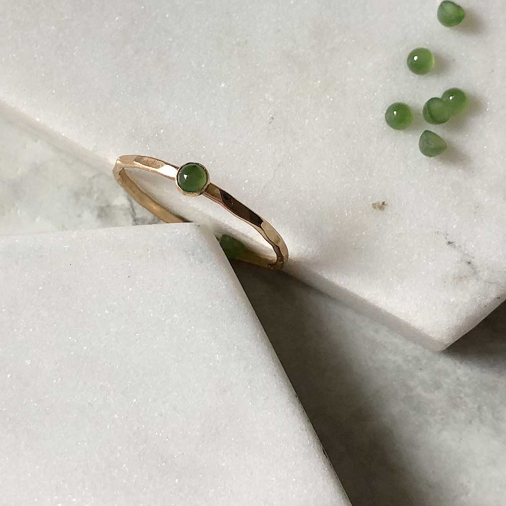 strut jewelry petite jade stacking ring 14k gold fill