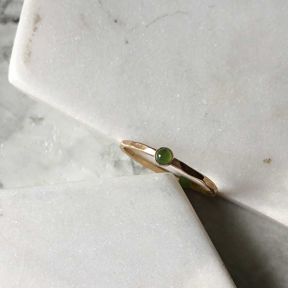 strut jewelry petite jade stacking ring 14k gold fill