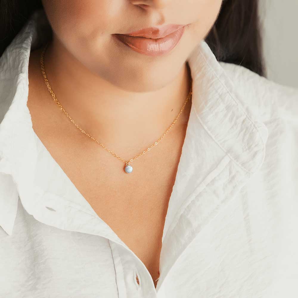 Petite Gemstone Necklace - 14k Gold-fill