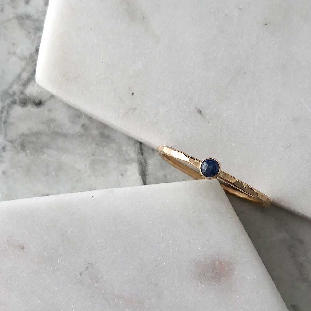 strut jewelry petite sapphire stacking ring 14k gold fill