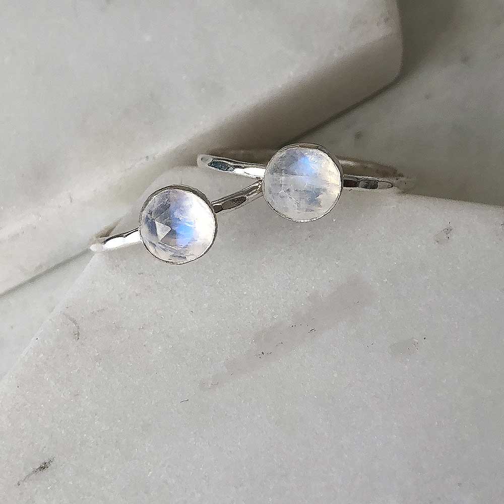 strut jewelry rainbow moonstone stacking ring sterling silver
