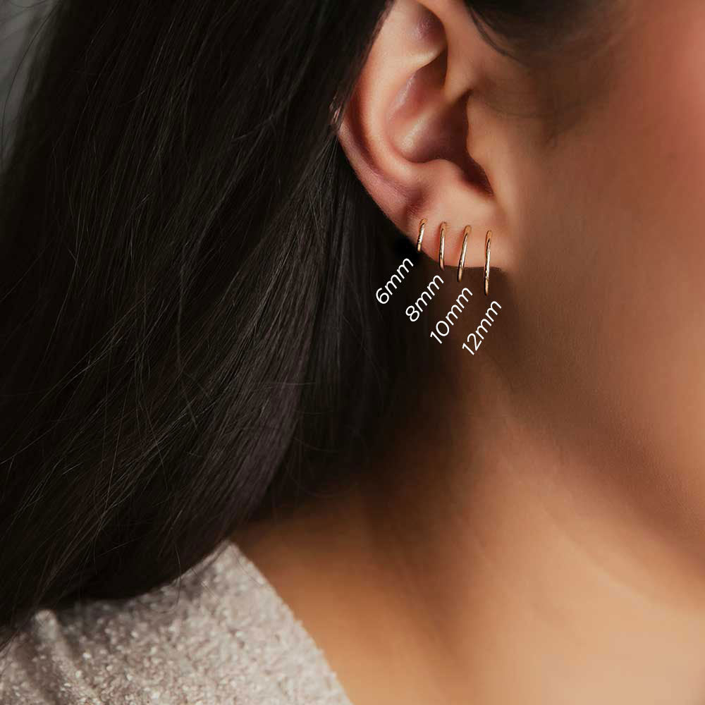 Smooth Sleeper Hoop Earrings