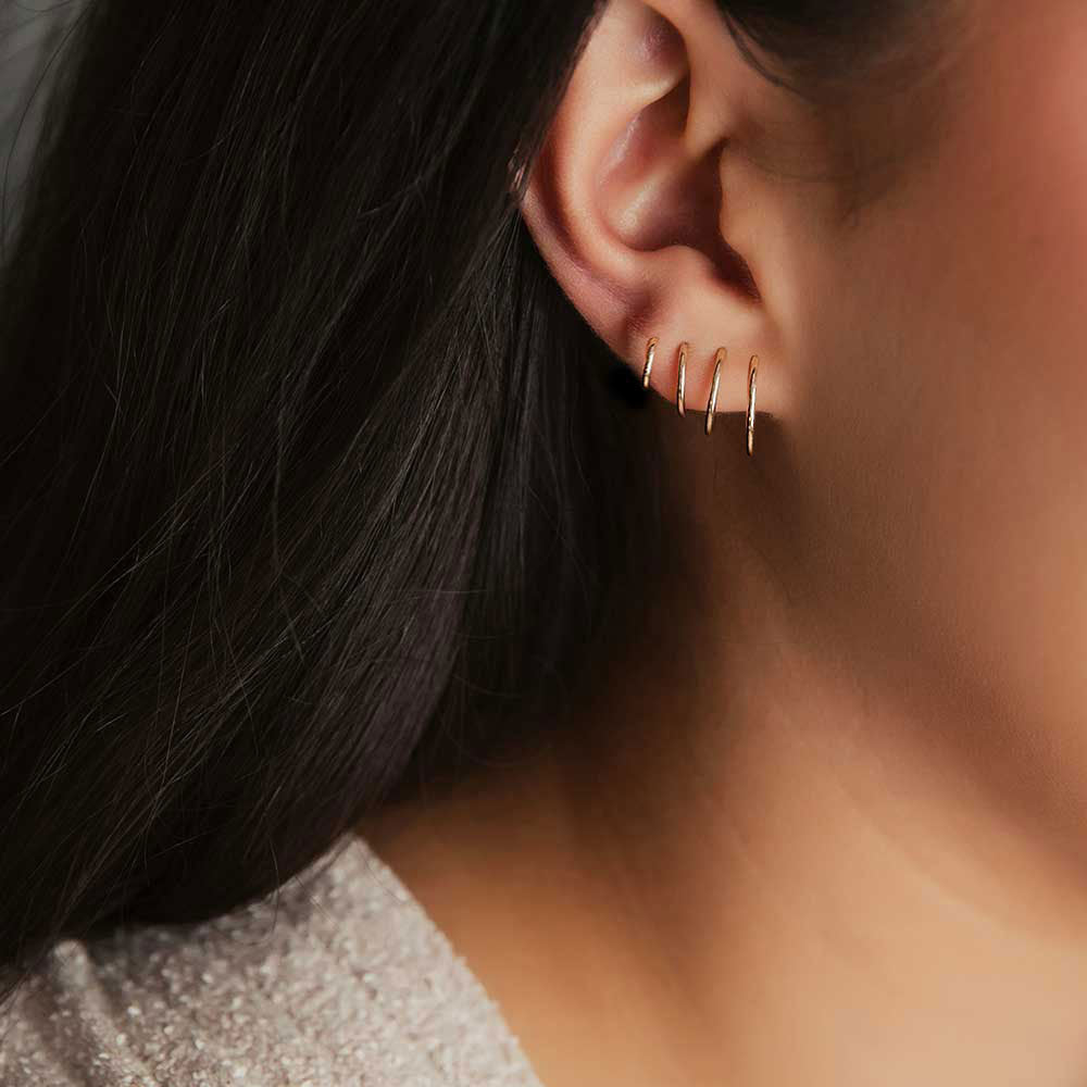 Smooth Sleeper Hoop Earrings