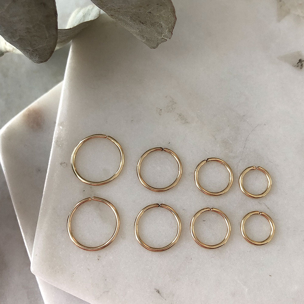 Smooth Sleeper Hoop Earrings