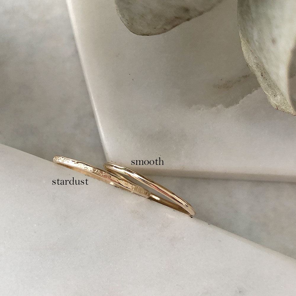 strut jewelry stardust and smooth stacking rings 14k gold fill