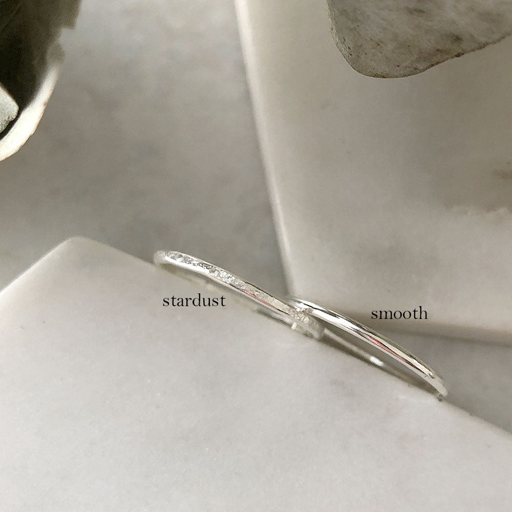 strut jewelry stardust smooth stacking rings sterling silver