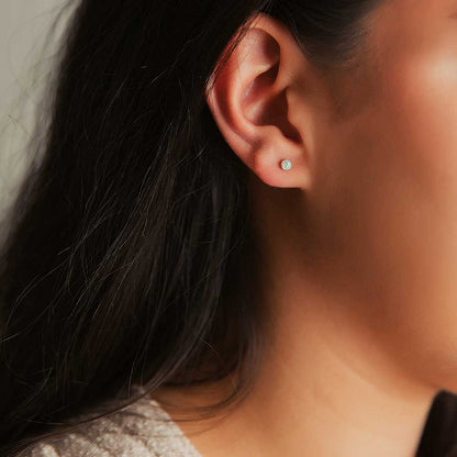 mini opal stud earrings sterling silver