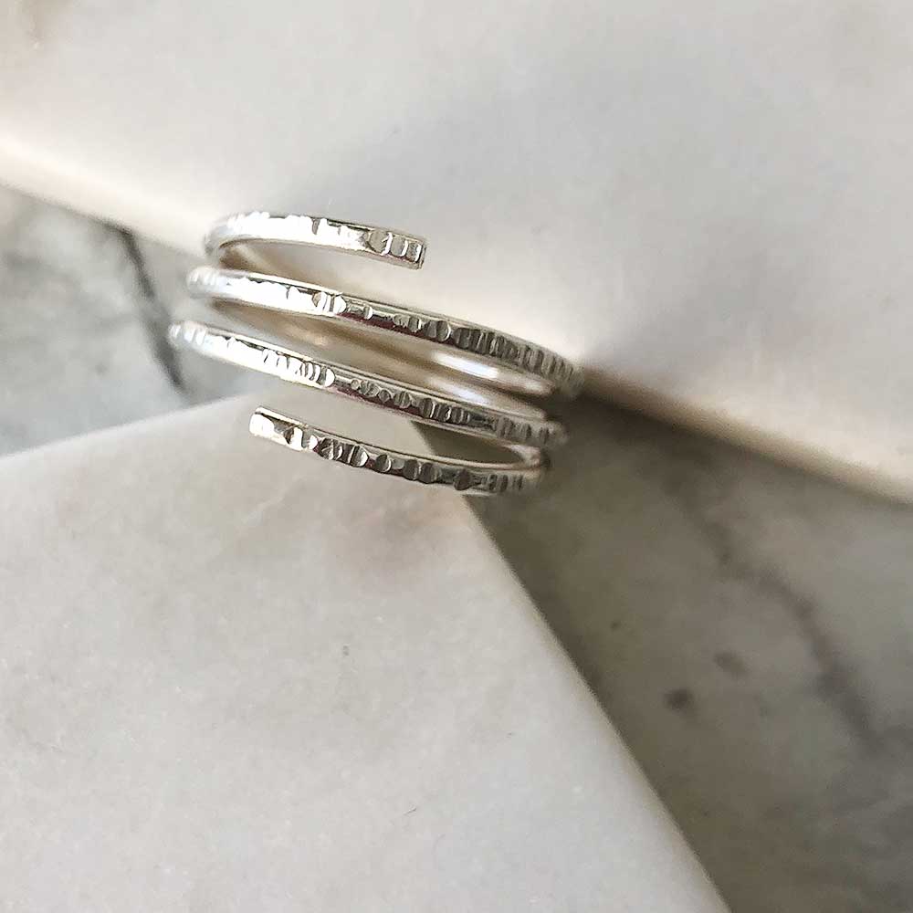 strut jewelry skinny wrap ring sterling silver