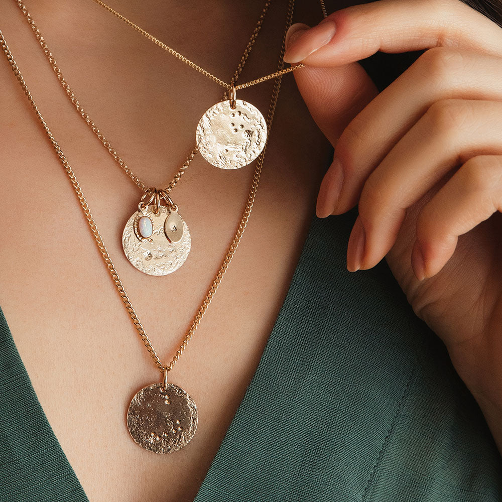 strut jewelry zodiac pendant necklace charms 14k gold fill